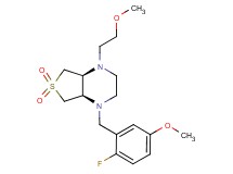 (4aS*,7aR*)-1-(2-fluoro-5-methoxybenzyl)-4-(2-methoxyethyl)octahydrothieno[3,4-b]pyrazine 6,6-dioxide