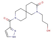 2-(3-hydroxypropyl)-9-(1H-pyrazol-3-ylcarbonyl)-2,9-diazaspiro[5.5]undecan-3-one