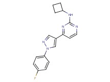 N-cyclobutyl-4-[1-(4-fluorophenyl)-1H-pyrazol-4-yl]pyrimidin-2-amine