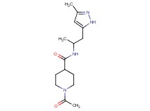 1-acetyl-N-[1-methyl-2-(3-methyl-1H-pyrazol-5-yl)ethyl]piperidine-4-carboxamide