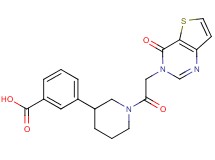 3-{1-[(4-oxothieno[3,2-d]pyrimidin-3(4H)-yl)acetyl]piperidin-3-yl}benzoic acid