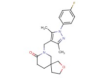 7-{[1-(4-fluorophenyl)-3,5-dimethyl-1H-pyrazol-4-yl]methyl}-2-oxa-7-azaspiro[4.5]decan-8-one