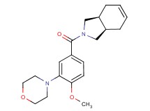 (3aR*,7aS*)-2-[4-methoxy-3-(4-morpholinyl)benzoyl]-2,3,3a,4,7,7a-hexahydro-1H-isoindole