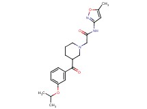 2-[3-(3-isopropoxybenzoyl)piperidin-1-yl]-N-(5-methylisoxazol-3-yl)acetamide
