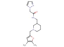 N-({1-[(4,5-dimethyl-2-furyl)methyl]piperidin-3-yl}methyl)-2-(1H-pyrazol-1-yl)acetamide