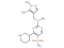 N-[(1,5-dimethyl-1H-pyrazol-4-yl)methyl]-N-methyl-5-(methylsulfonyl)-4-(3-piperidinyl)-2-pyrimidinamine hydrochloride