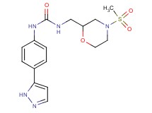 N-{[4-(methylsulfonyl)morpholin-2-yl]methyl}-N'-[4-(1H-pyrazol-5-yl)phenyl]urea
