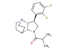 (2R*,3S*,6R*)-3-(2,3-difluorophenyl)-5-isobutyryl-1,5-diazatricyclo[5.2.2.0~2,6~]undecane