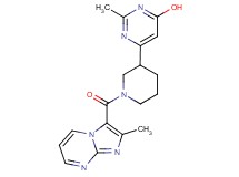 2-methyl-6-{1-[(2-methylimidazo[1,2-a]pyrimidin-3-yl)carbonyl]-3-piperidinyl}-4-pyrimidinol
