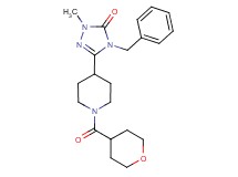 4-benzyl-2-methyl-5-[1-(tetrahydro-2H-pyran-4-ylcarbonyl)piperidin-4-yl]-2,4-dihydro-3H-1,2,4-triazol-3-one