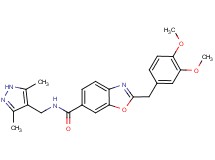2-(3,4-dimethoxybenzyl)-N-[(3,5-dimethyl-1H-pyrazol-4-yl)methyl]-1,3-benzoxazole-6-carboxamide