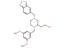 2-[4-(2,1,3-benzoxadiazol-5-ylmethyl)-1-(3,5-dimethoxybenzyl)-2-piperazinyl]ethanol