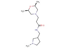 3-[(2R*,6S*)-2,6-dimethylmorpholin-4-yl]-N-[(1-methylpyrrolidin-3-yl)methyl]propanamide