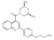 4-{[(2R*,6S*)-2,6-dimethyl-4-morpholinyl]carbonyl}-2-[2-(ethoxymethyl)-5-pyrimidinyl]quinoline