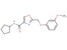 N-cyclopentyl-2-[(3-methoxyphenoxy)methyl]-1,3-oxazole-4-carboxamide