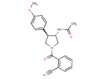 N-[(3S*,4R*)-1-(2-cyanobenzoyl)-4-(4-methoxyphenyl)pyrrolidin-3-yl]acetamide