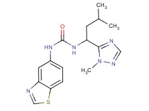 N-1,3-benzothiazol-5-yl-N'-[3-methyl-1-(1-methyl-1H-1,2,4-triazol-5-yl)butyl]urea