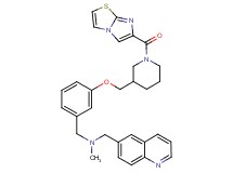 (3-{[1-(imidazo[2,1-b][1,3]thiazol-6-ylcarbonyl)-3-piperidinyl]methoxy}benzyl)methyl(6-quinolinylmethyl)amine