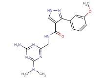 N-{[4-amino-6-(dimethylamino)-1,3,5-triazin-2-yl]methyl}-3-(3-methoxyphenyl)-1H-pyrazole-4-carboxamide
