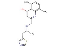 5,8-dimethyl-2-({[1-methyl-2-(1,3-thiazol-5-yl)ethyl]amino}methyl)quinolin-4-ol