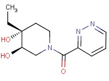 (3R*,4R*)-4-ethyl-1-(pyridazin-3-ylcarbonyl)piperidine-3,4-diol