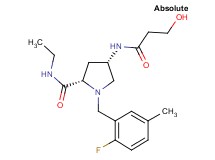(4S)-N-ethyl-1-(2-fluoro-5-methylbenzyl)-4-[(3-hydroxypropanoyl)amino]-L-prolinamide