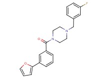 1-(3-fluorobenzyl)-4-[3-(2-furyl)benzoyl]piperazine