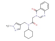 N-cyclohexyl-N-[(1-methyl-1H-pyrazol-4-yl)methyl]-2-(4-oxo-3(4H)-quinazolinyl)acetamide