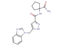 N-[1-(aminocarbonyl)cyclopentyl]-5-(1H-benzimidazol-1-ylmethyl)-1H-pyrazole-3-carboxamide
