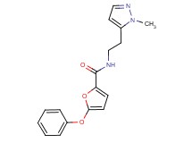 N-[2-(1-methyl-1H-pyrazol-5-yl)ethyl]-5-phenoxy-2-furamide