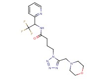 4-[5-(4-morpholinylmethyl)-1H-tetrazol-1-yl]-N-[2,2,2-trifluoro-1-(2-pyridinyl)ethyl]butanamide