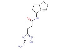 3-(5-amino-1H-1,2,4-triazol-3-yl)-N-[(1S*,3aS*,6aS*)-octahydropentalen-1-yl]propanamide