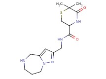 6,6-dimethyl-5-oxo-N-(5,6,7,8-tetrahydro-4H-pyrazolo[1,5-a][1,4]diazepin-2-ylmethyl)thiomorpholine-3-carboxamide