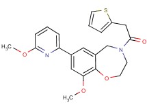 9-methoxy-7-(6-methoxy-2-pyridinyl)-4-(2-thienylacetyl)-2,3,4,5-tetrahydro-1,4-benzoxazepine
