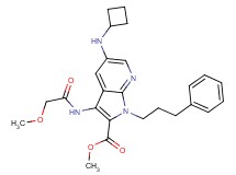 methyl 5-(cyclobutylamino)-3-[(methoxyacetyl)amino]-1-(3-phenylpropyl)-1H-pyrrolo[2,3-b]pyridine-2-carboxylate