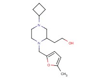 2-{4-cyclobutyl-1-[(5-methyl-2-furyl)methyl]-2-piperazinyl}ethanol