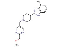 2-(1-{[2-(methoxymethyl)pyrimidin-5-yl]methyl}piperidin-4-yl)-4-methyl-1H-benzimidazole