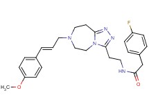 2-(4-fluorophenyl)-N-(2-{7-[(2E)-3-(4-methoxyphenyl)-2-propen-1-yl]-6,7,8,9-tetrahydro-5H-[1,2,4]triazolo[4,3-d][1,4]diazepin-3-yl}ethyl)acetamide