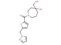4-(hydroxymethyl)-1-[5-(1H-pyrazol-1-ylmethyl)-2-furoyl]-4-azepanol