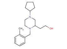 2-[4-cyclopentyl-1-(2-methylbenzyl)-2-piperazinyl]ethanol