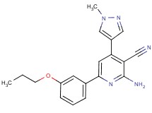 2-amino-4-(1-methyl-1H-pyrazol-4-yl)-6-(3-propoxyphenyl)nicotinonitrile