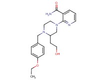 2-[4-(4-ethoxybenzyl)-3-(2-hydroxyethyl)-1-piperazinyl]nicotinamide