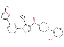 2-[4-({5-cyclopropyl-1-[4-(5-methyl-2-furyl)-2-pyrimidinyl]-1H-pyrazol-4-yl}carbonyl)-1-piperazinyl]phenol