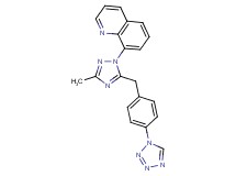 8-{3-methyl-5-[4-(1H-tetrazol-1-yl)benzyl]-1H-1,2,4-triazol-1-yl}quinoline