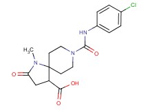 8-{[(4-chlorophenyl)amino]carbonyl}-1-methyl-2-oxo-1,8-diazaspiro[4.5]decane-4-carboxylic acid
