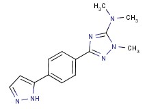 N,N,1-trimethyl-3-[4-(1H-pyrazol-5-yl)phenyl]-1H-1,2,4-triazol-5-amine