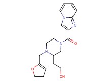 2-[1-(2-furylmethyl)-4-(imidazo[1,2-a]pyridin-2-ylcarbonyl)-2-piperazinyl]ethanol bis(trifluoroacetate) (salt)