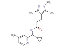 N-[cyclopropyl(4-methylpyridin-2-yl)methyl]-3-(1,3,5-trimethyl-1H-pyrazol-4-yl)propanamide