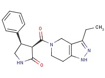 3-[(3-ethyl-1,4,6,7-tetrahydro-5H-pyrazolo[4,3-c]pyridin-5-yl)carbonyl]-4-phenylpyrrolidin-2-one