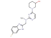 1-{2-[[(6-fluoro-1H-benzimidazol-2-yl)methyl](methyl)amino]pyrimidin-4-yl}piperidin-3-ol
